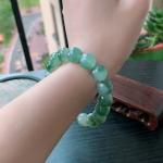 蓝花圆珠手串